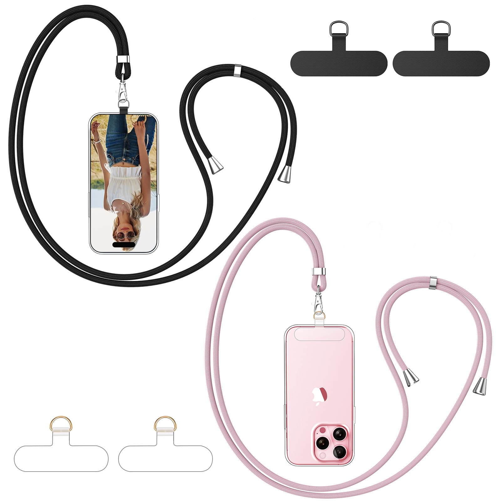 caslord Handyband Universal, Handy Lanyard mit Universelles Patch, Handyband mit Hülle kombinierbar, Einstellbar und Abnehmbar