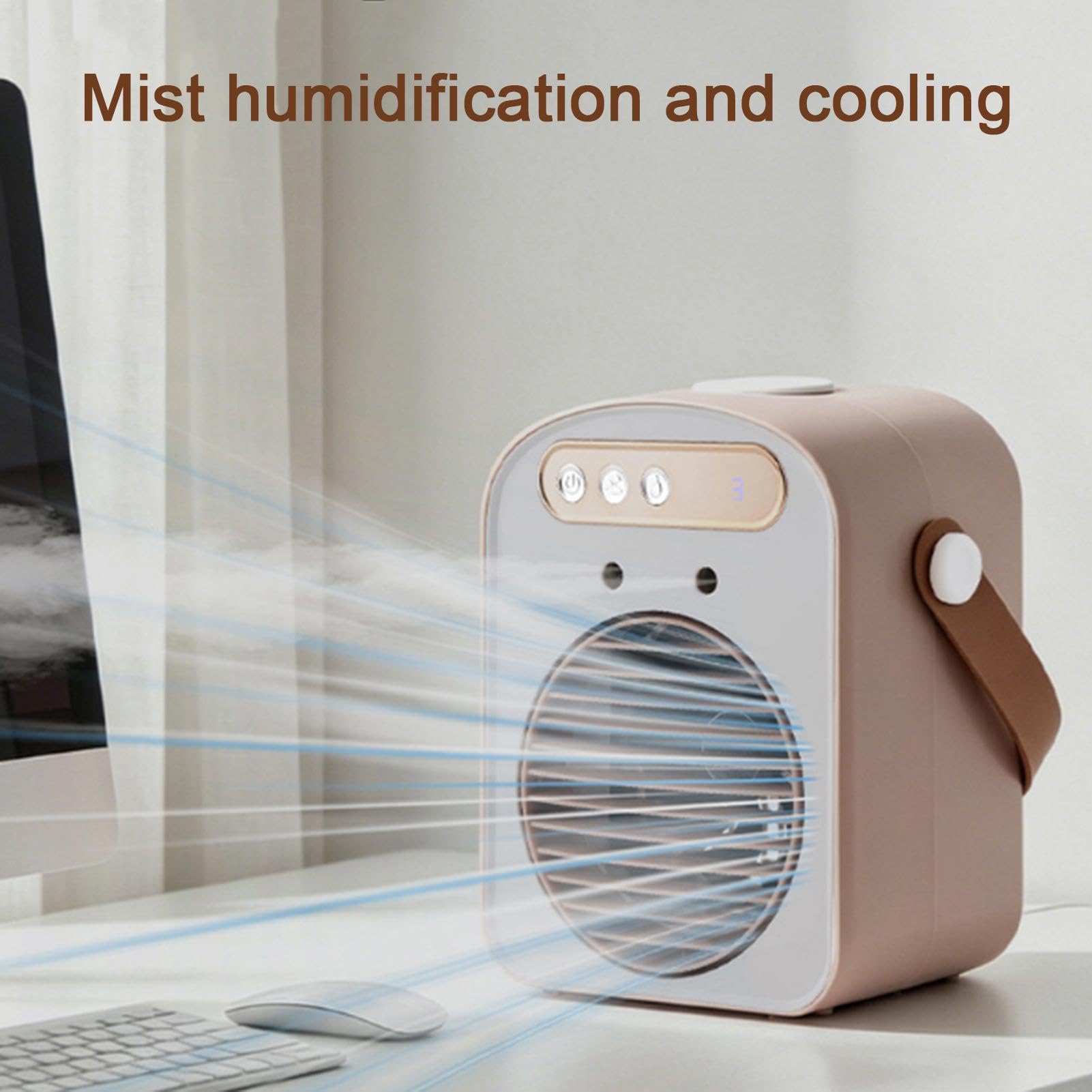 Generico Ventilatore Da Scrivania Senza Pale Nebulizzatore Ricaricabile | Ventilatore A Batteria Per Tavolo Per casa camera da viaggi campeggio pesca spiaggia tenda