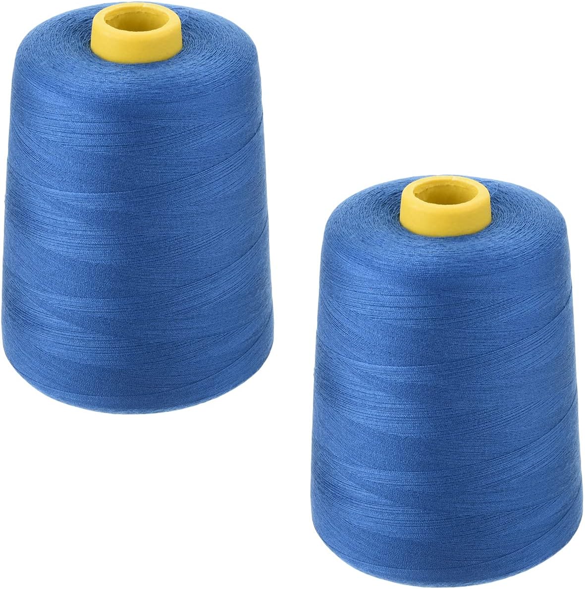 Othmro 2Pcs Polyester Sewing Thread 402 Serger Machine Thread 8000 Yards Each Spools Embroidery Thread Connecting Serger Thread for DIY Sewing Machine and Hand Repair Works Royal Blue 291