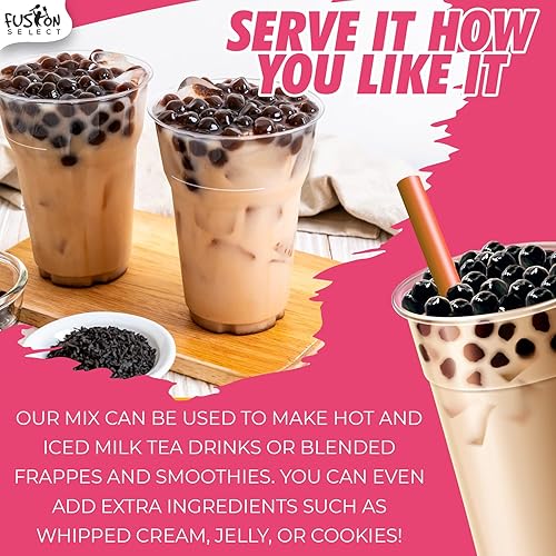 Vista 11 de Fusion Select Auténtico kit de té de burbujas extra rico (5 paquetes), bebida de té de burbujas, perlas de tapioca Boba, pajitas, sabores populares