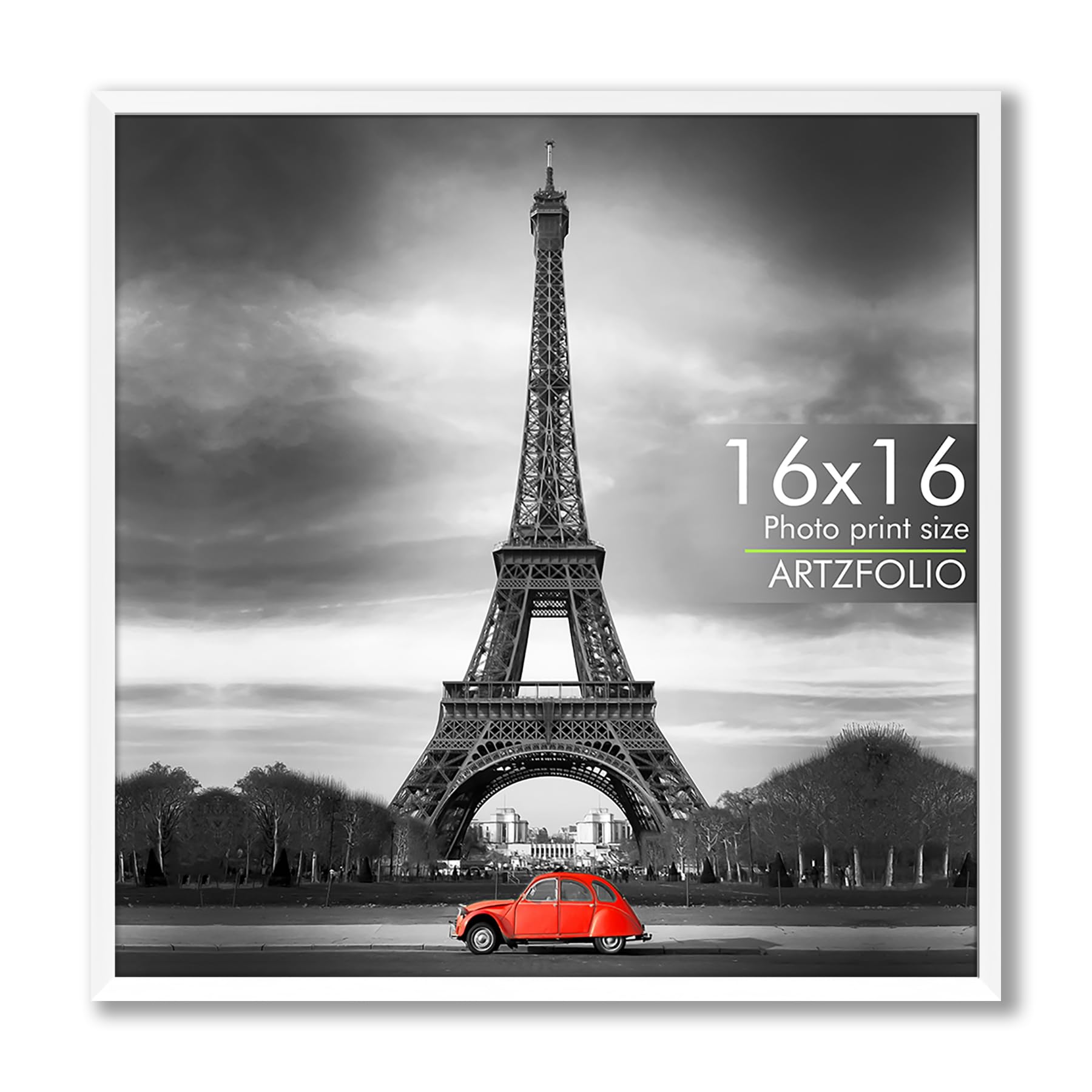 ArtzFolio Wall Photo Frame D571 | Extra Large Size Wall Photo Frames | Big Oversize Picture Frames Bedroom, Home & Office | White | 16x16 inch (41x41 cms)