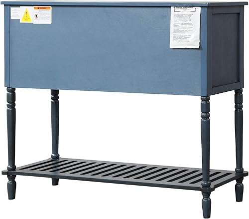 Miniatura 7 de Merax Mesa de sofá, mesa de buffet, mesas de consola con dos cajones de almacenamiento, dos armarios y estante inferior, aparador de buffet para