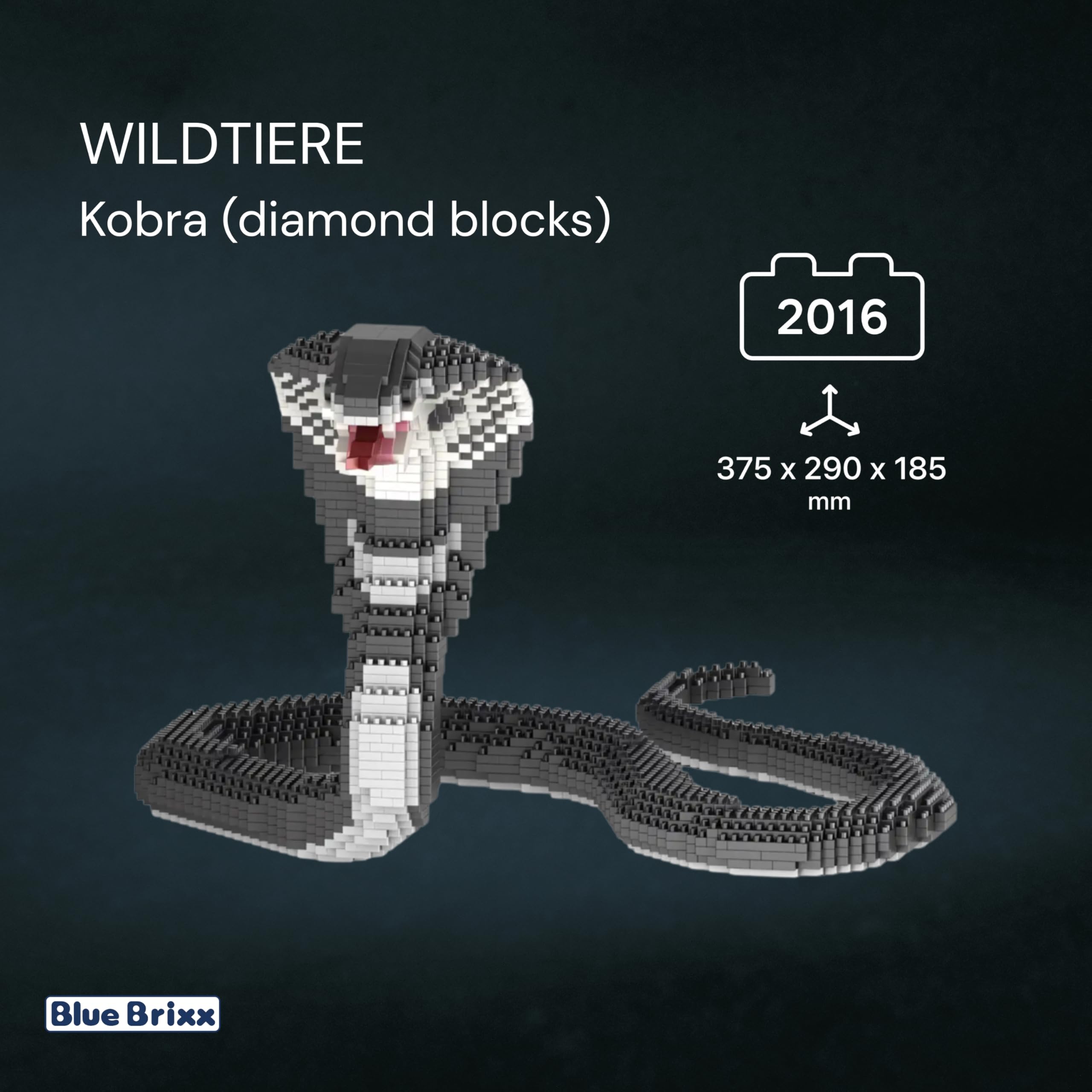 BlueBrixx Pro 108598 – Cobra (Diamond Blocks) en briques de construction avec 2016 éléments de construction