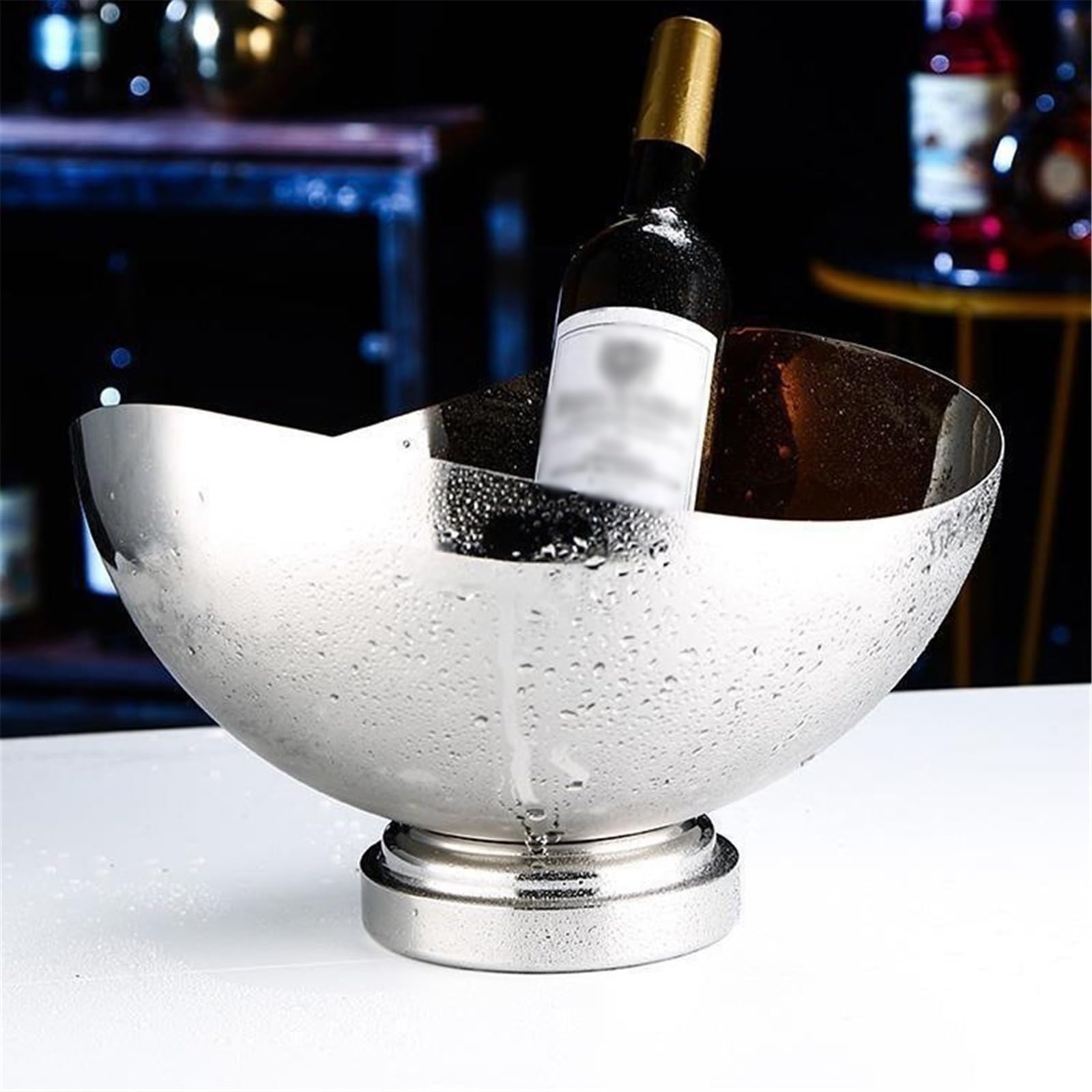 Cubos de Hielo Cubo de Hielo Acero Inoxidable for cócteles, Fiestas, champán(Gold)