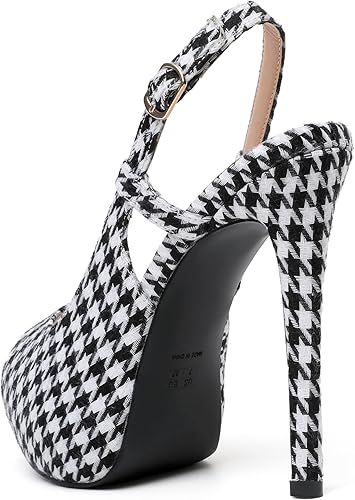 Miniatura 5 de Joseywade Zapatos de tacón alto con punta abierta para mujer, tacón de aguja, 5 pulgadas, para fiesta, boda, vestido de boda