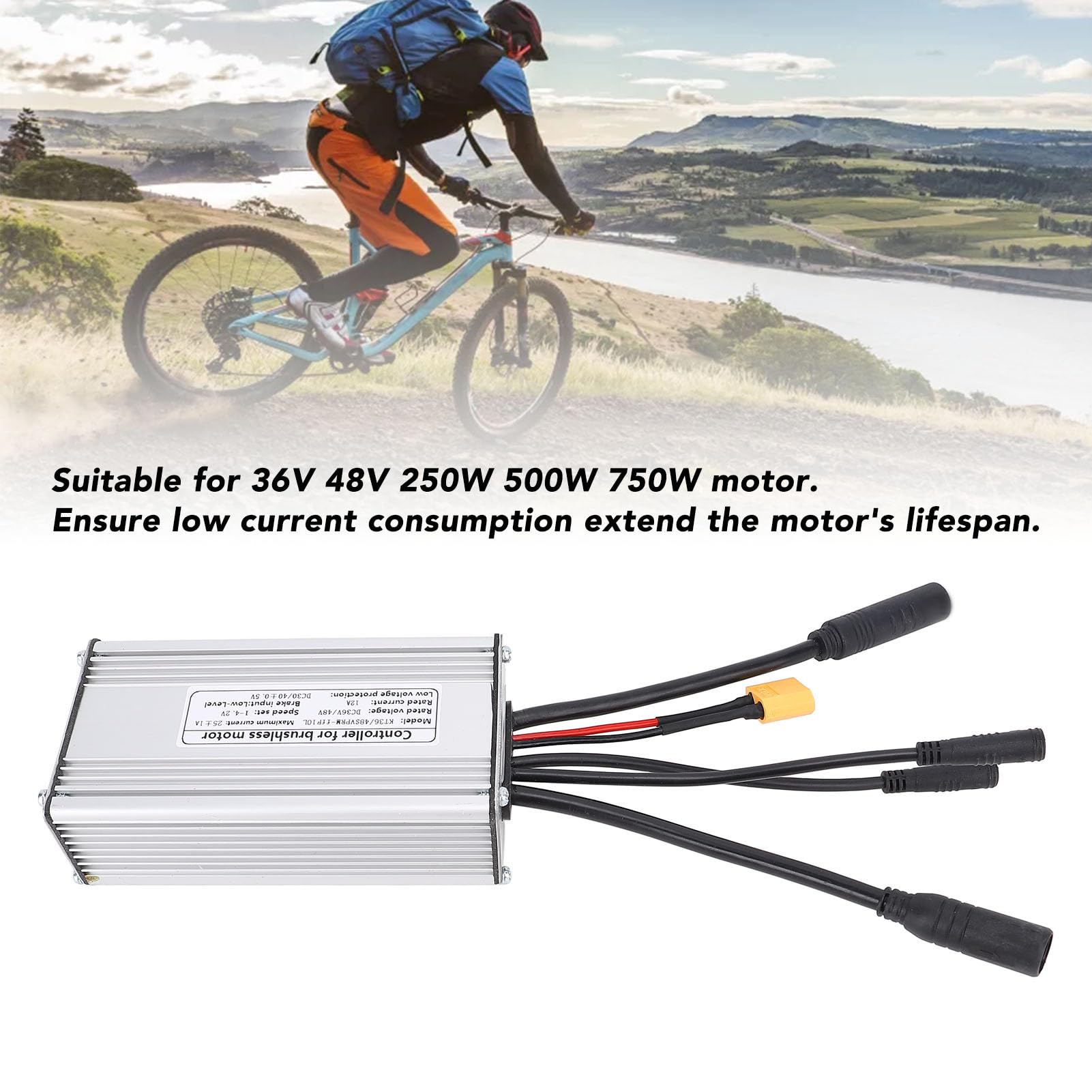 Rower Górski Kontroler Silnika Wodoodporne Złącze Aluminium Aluminium Kontroler 36 V 48V 250 W 500 W 750W Silnik