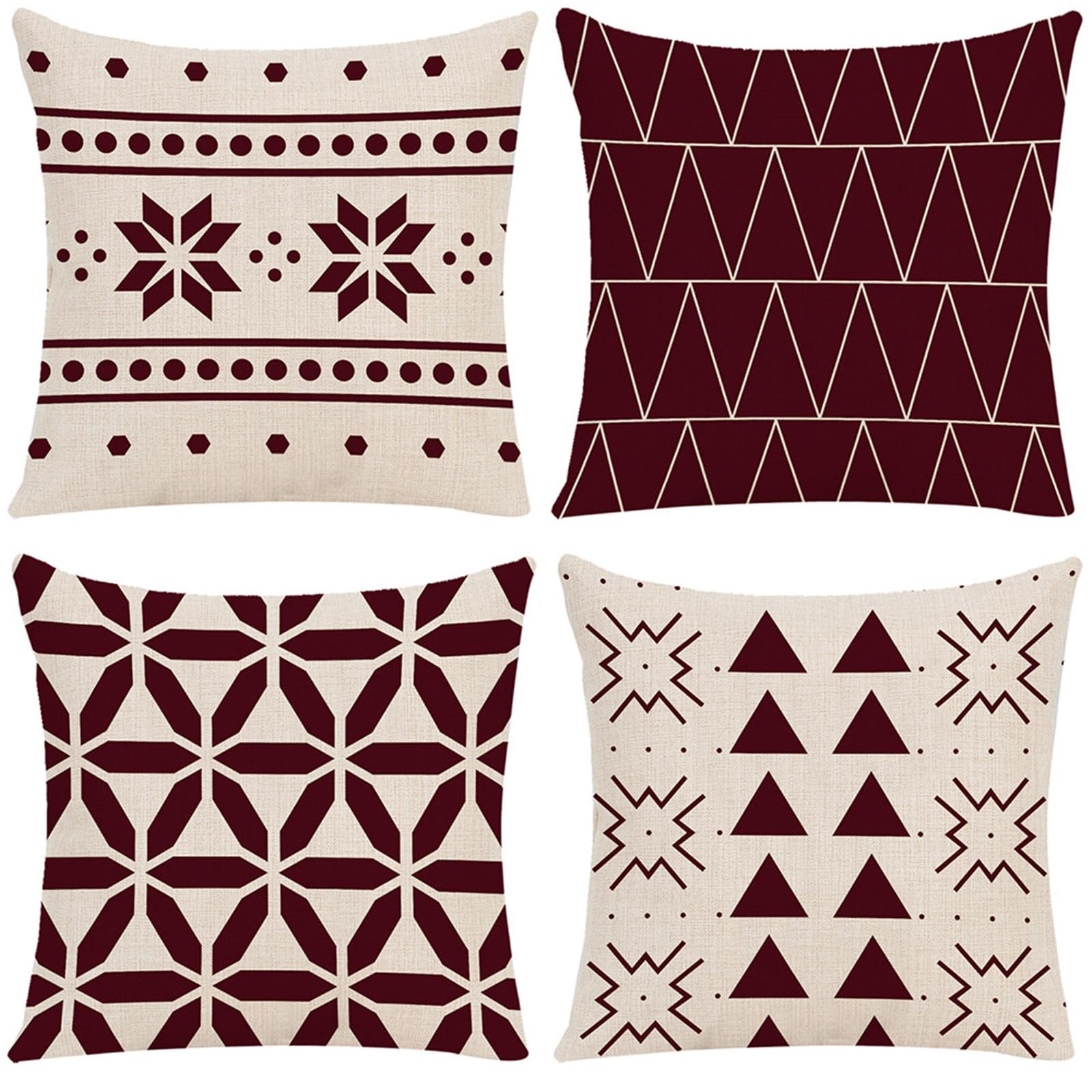 Housses de coussin ocre 45x45cm en lin de qualité supérieure pour décoration