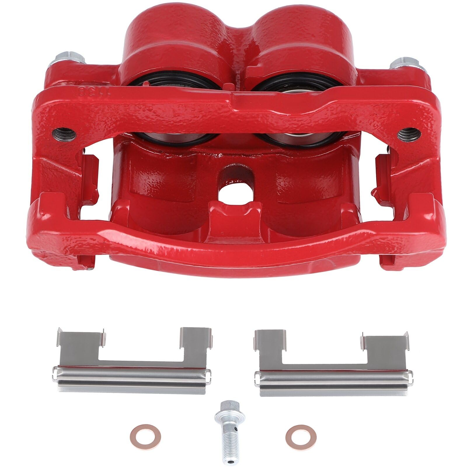 scitoo 18-b4728 disc brake caliper assembly with bracket red fit for cadillac 2002-2006,for chevrolet 1999-2013,for gmc 1999-2013,for hummer 2003-2009