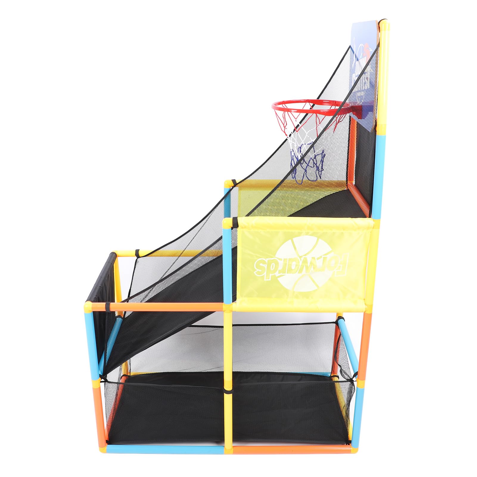 Set da Basket a Colpo Singolo per Bambini. Gioco Indoor e Outdoor. Include 2 Palline e Pompa