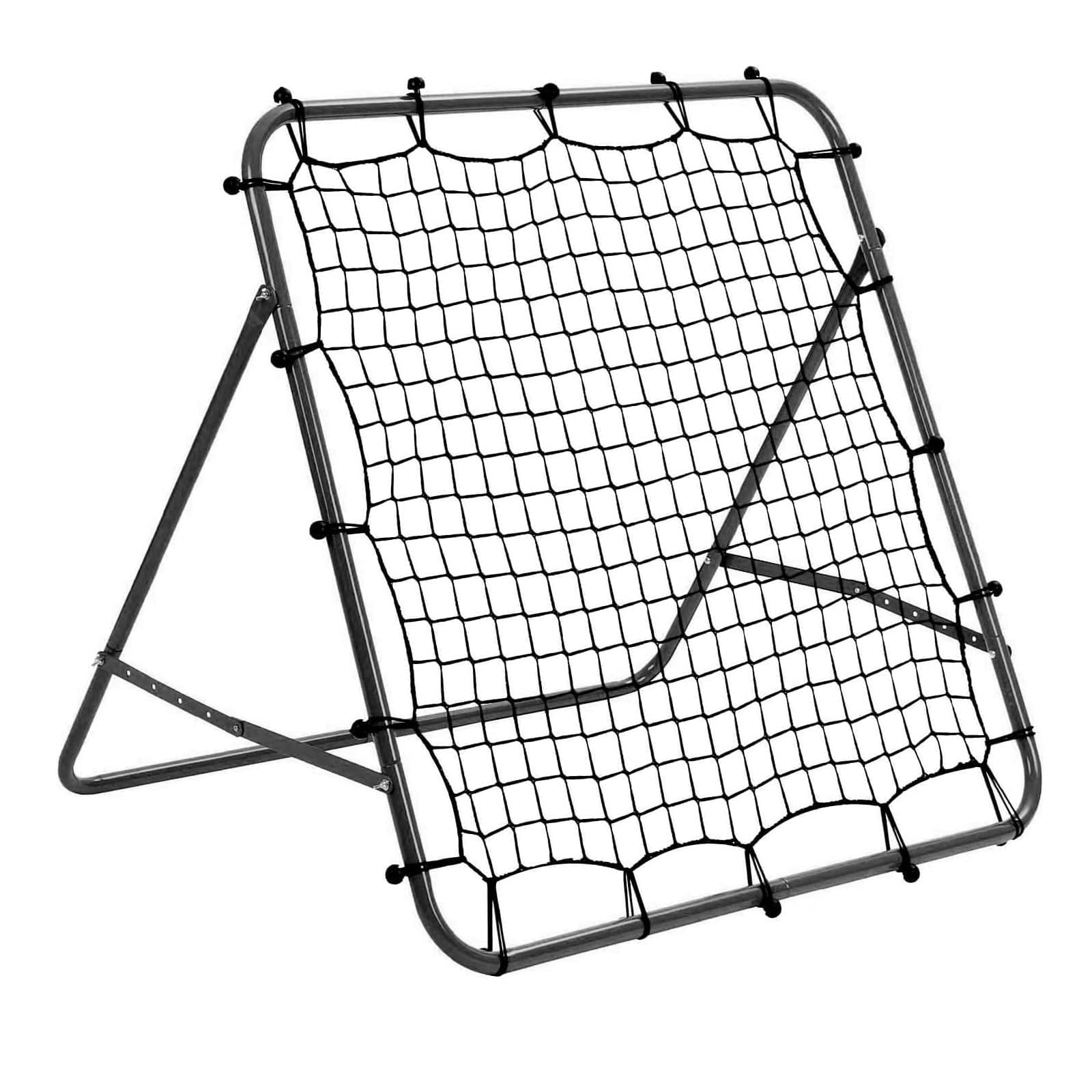 Rebounder Net Practise Football Training Net Soccer Kickback Target Goal Pro for Children Kids Play Teaching Equipment Adjustable Portable Soccer Door (Black, Single-Sided) — image 1