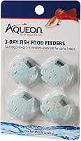 Aqueon 3-Day Vacation Fish Feeders 4-Pack - Slow-Dissolving Automatic Aquarium Feeder Blocks for Medium Fish