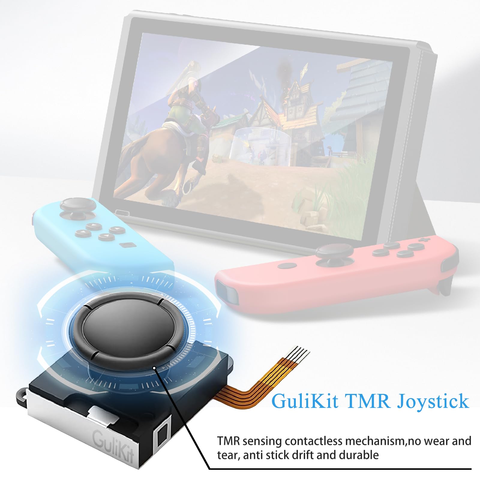 ジョイコン　グレー　Gulikit スティック GuliKit TMR Joycon Joystick Replacement for Switch/Switch OLED