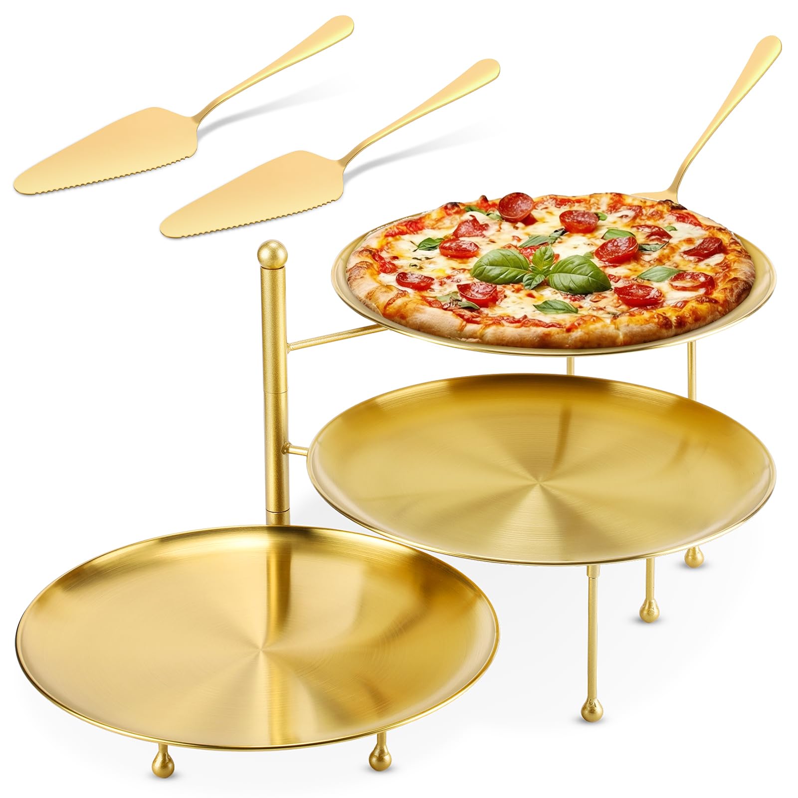 Amazon.com: Teenyyou 7 Pcs Pizza Pan Riser Stands Sets Includes 1