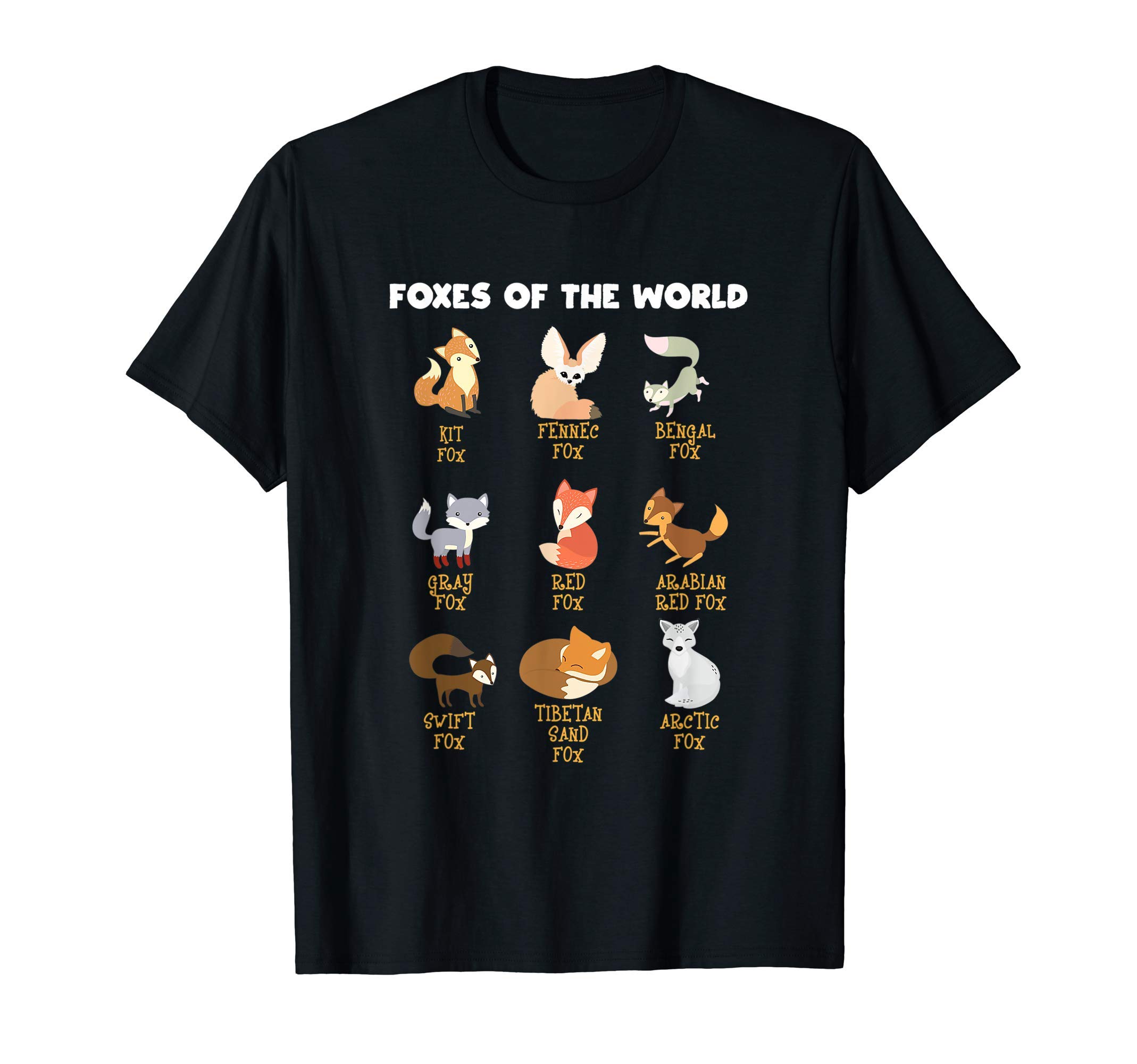 Cool Foxes Of The World Present Cute Fox Animal Lover T-ShirtOEKO-TEX STANDARD 100