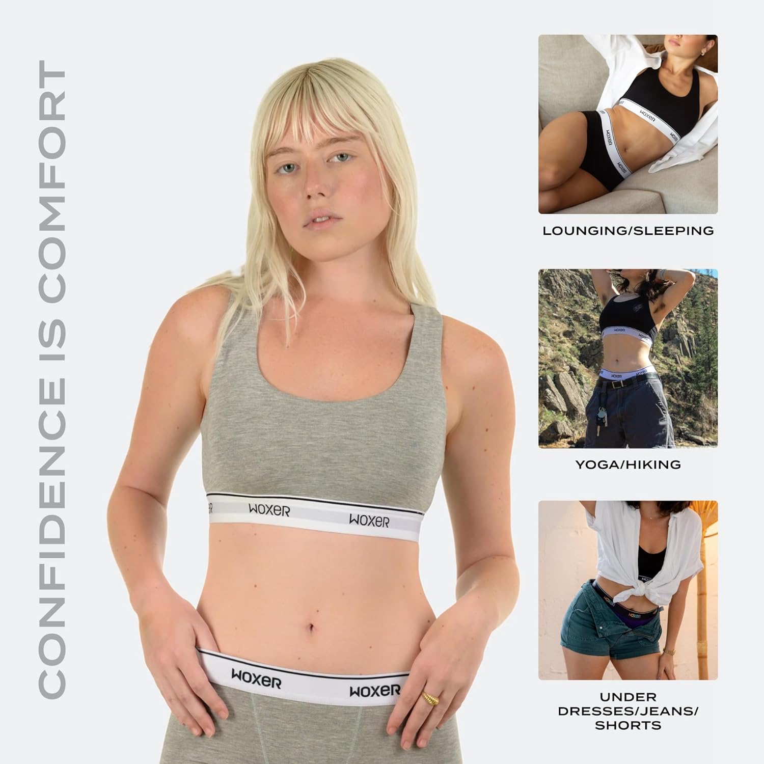 Woxer Boss Bralette for Women – Wireless, Seamless Racerback – Modal Sports Bra, Lounge, Sleep Bralette, Wireless Bra - Image 5