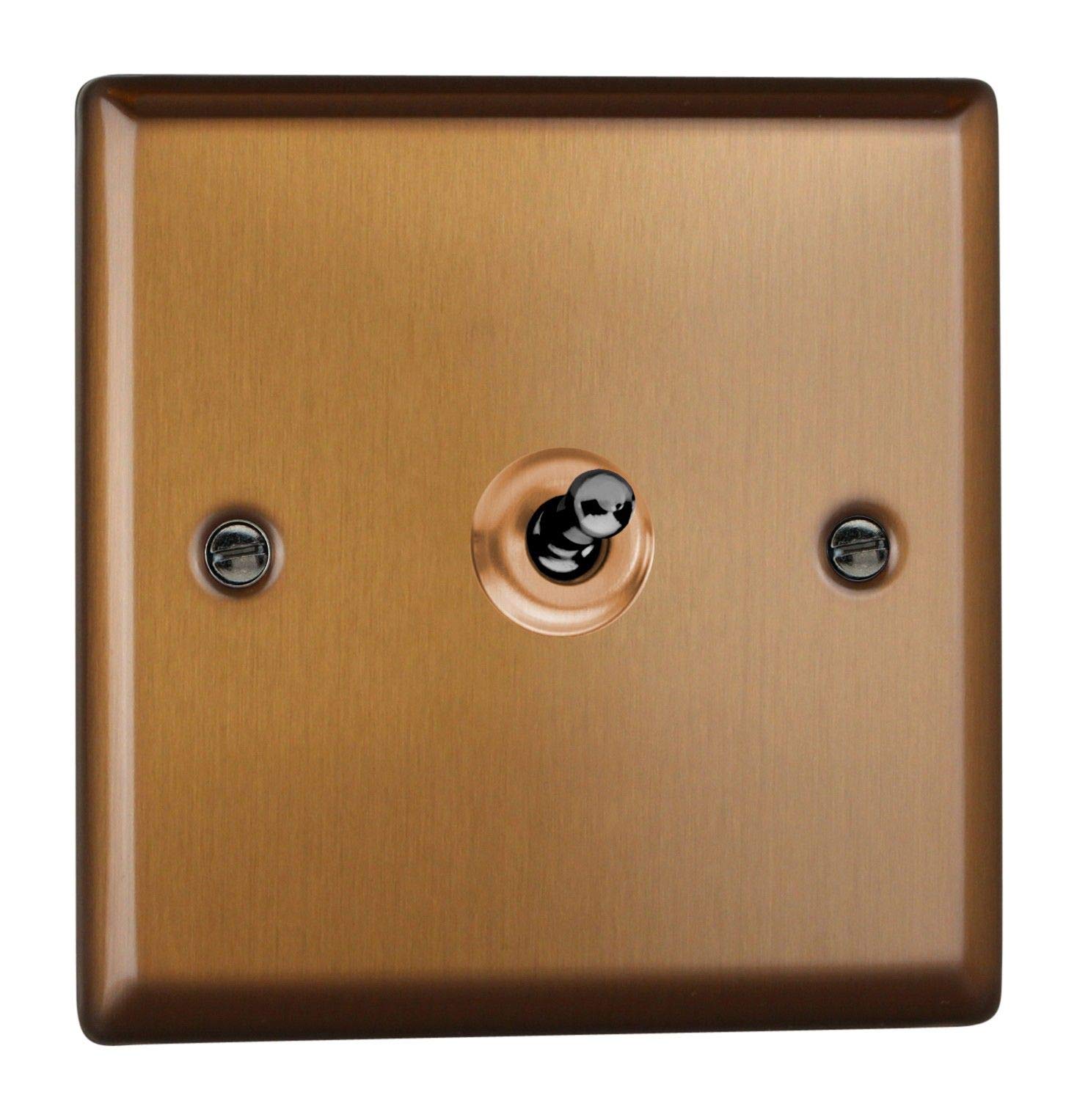 Varilight Single Toggle Light Switch 2-WayUrban Brushed Bronze With Iridium ToggleXyt1.bz from B&Q