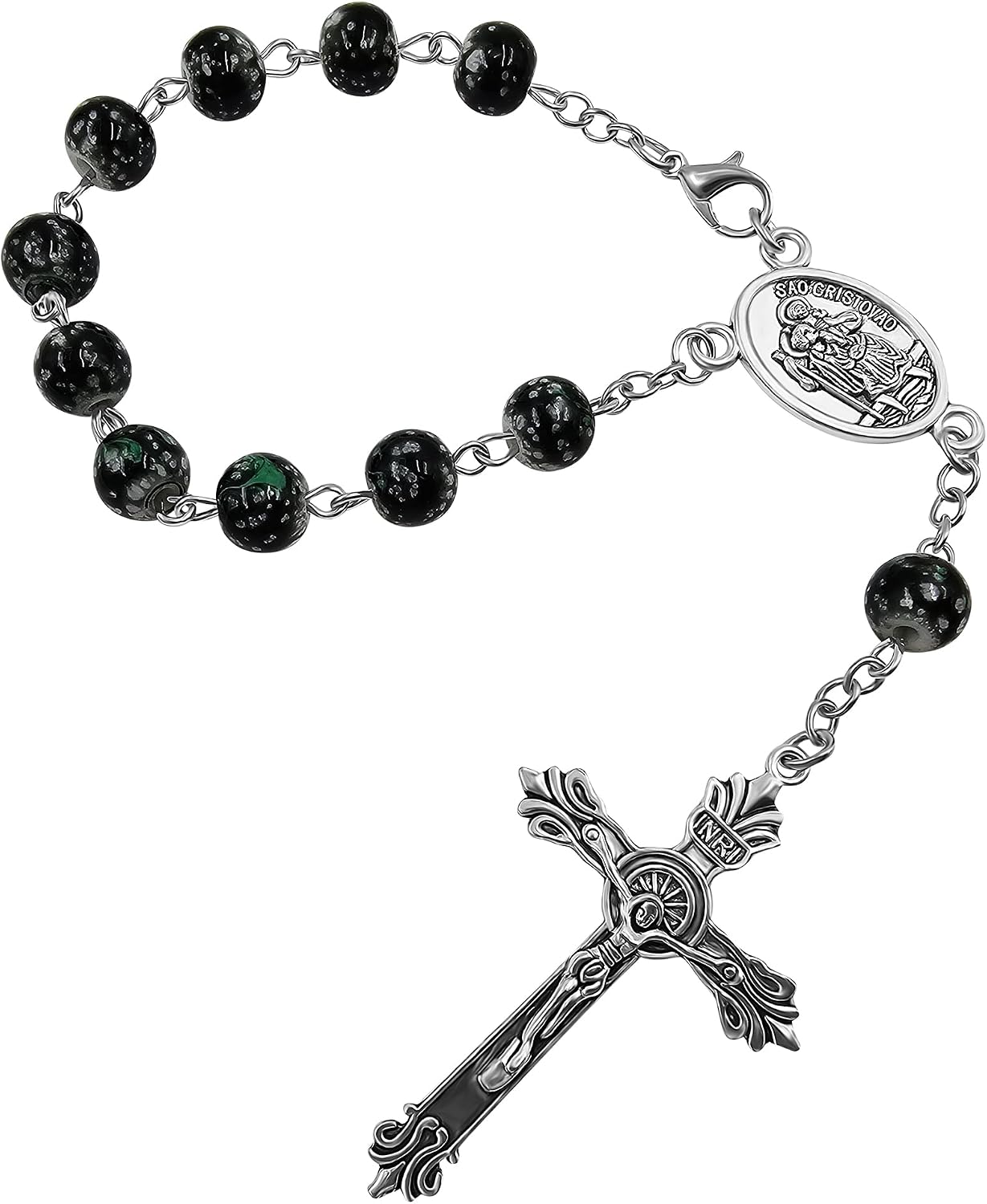 TALISMAN4U Saint Christopher One Decade Car Rosary for Rearview Mirror
