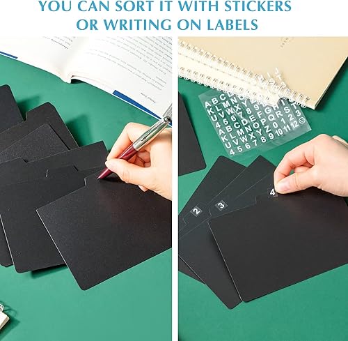 Miniatura 3 de Portatarjetas de índice con divisores y tarjetas de índice a rayas, incluye 30 divisores de tarjetas de índice, 300 tarjetas de índice con rayas, 2