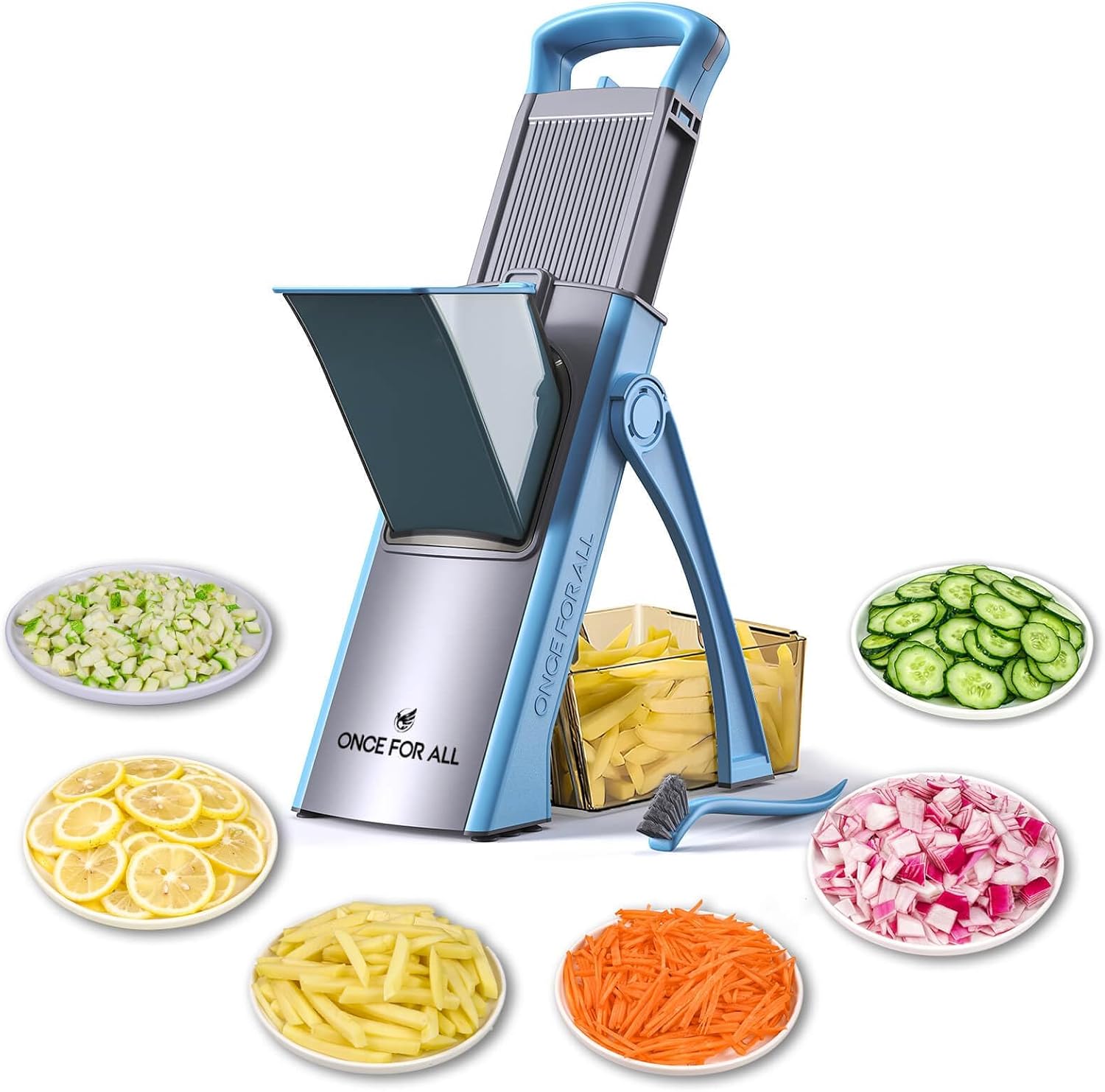 ONCE FOR ALL Safe Upright Mandoline Slicer