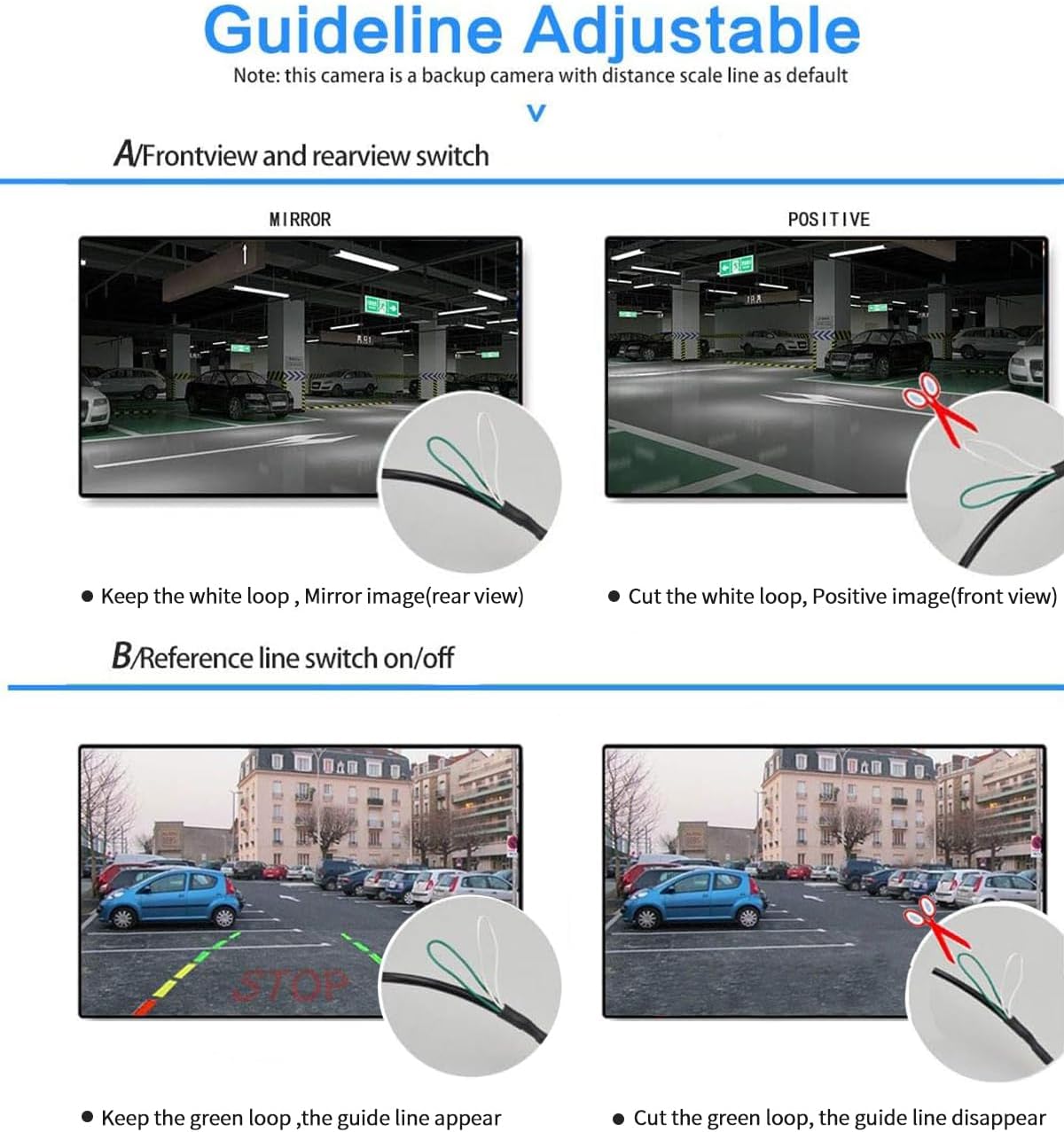 Waterproof IP69 Night Vision 170 Degree Car Rear View/Reversing/Reverse Camera Universal Color CCD high-Definition chip Backup Parking HD Front View Camera