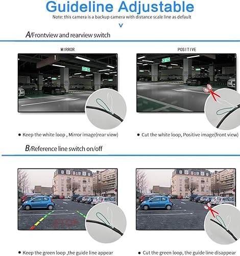 Miniatura 4 de Cámara de visión nocturna impermeable IP68 de 170 grados de visión trasera para coche, cámara de marcha atrás, color universal, CMOS, chip de imagen