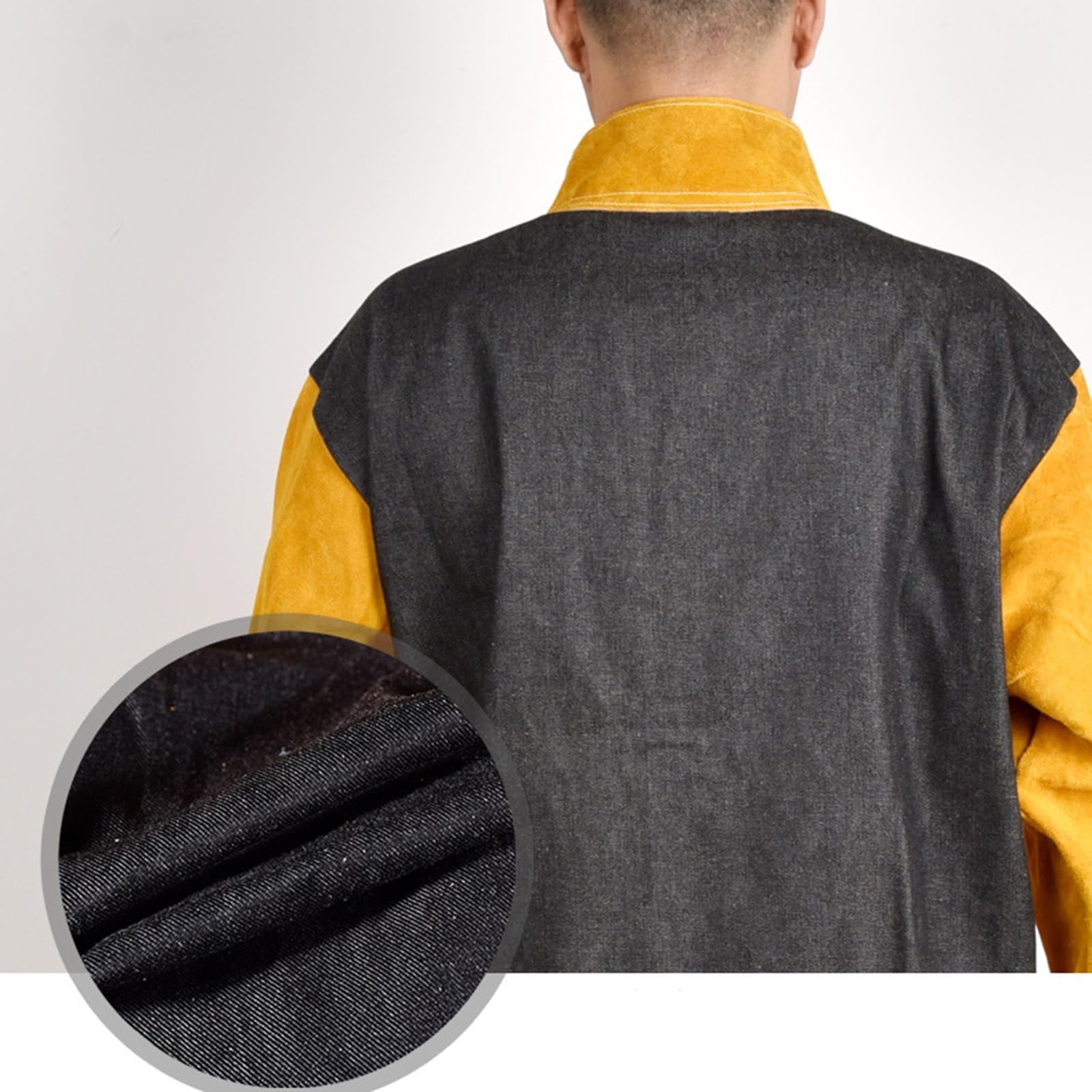 Piel De Vaca Chaqueta De Soldadura Pantalón Traje Para Los Hombres, Traje De Soldador De Cuero Para Tareas Pesadas, Chaqueta Y Pantalones Incluidos, Resistente Al Calor Y La Llama