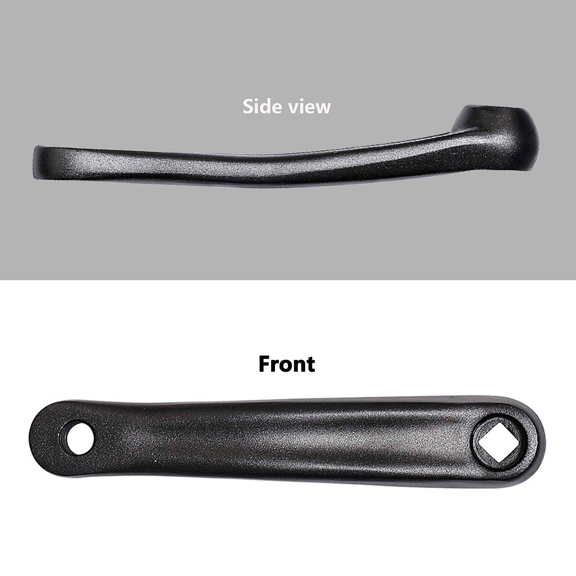 Manivelle de vélo - 170 mm - Bras de manivelle de vélo - Bras gauche - Trou rhombique - Manivelle de manivelle de vélo pour vélo, VTT, vélo de route (gauche x droite)