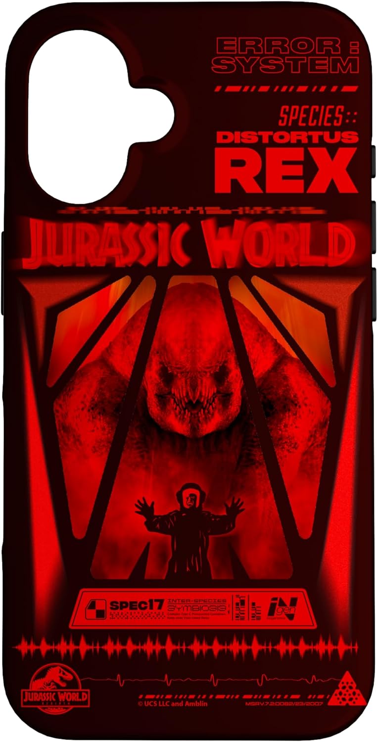 Jurassic World Rebirth Distortus Rex System Error Case for iPhone 16