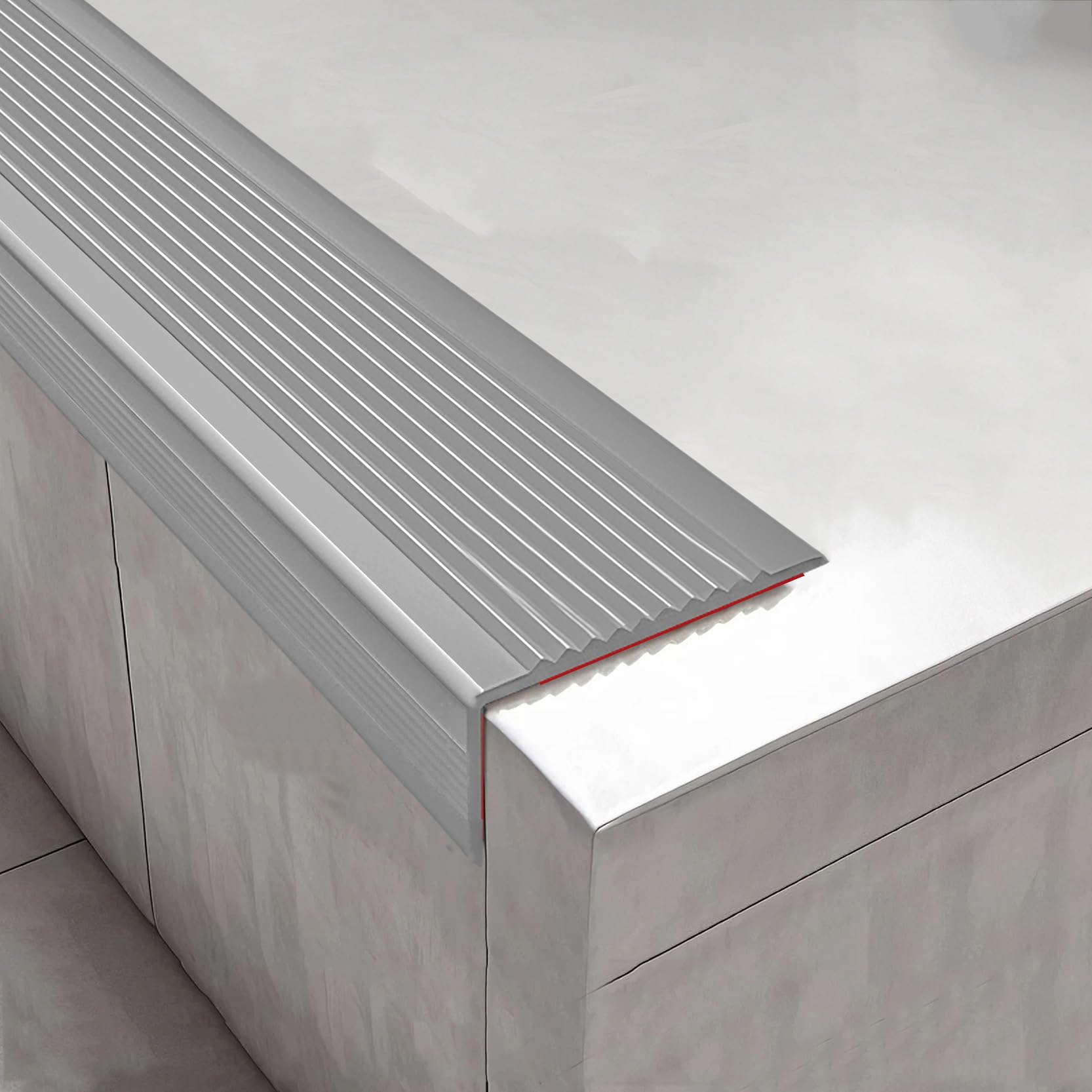 Perfil de ángulo de protección de bordes para reparar esquinas rotas de escalones