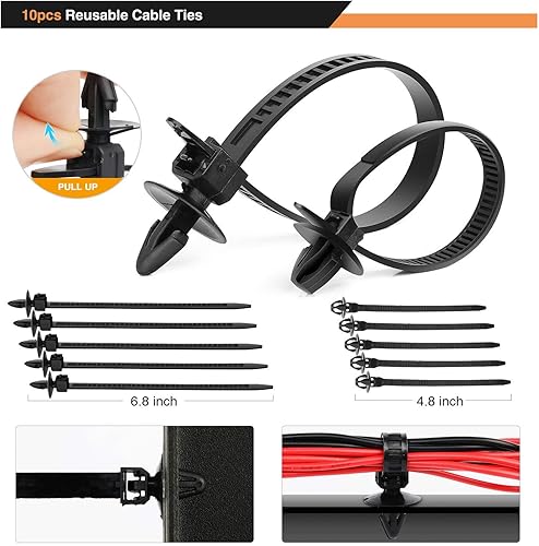 Miniatura 9 de GOOACC 620 clips de retención de automóvil, 16 tamaños más populares, removedor de sujetadores con 35 piezas de motor debajo de la cubierta,