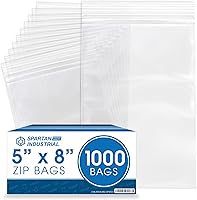 Vista 8 de Spartan Industrial - 2" X 3" (1000 unidades) 2 mil, bolsas de plástico con cierre transparente reutilizables con cierre de seguridad resellable