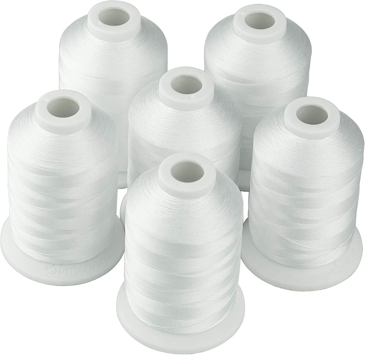 Simthread Value Pack Bundle Add-ons | Madeira 120 Colors Kit & 6 White Machine Embroidery Threads for Embroider and Sewing