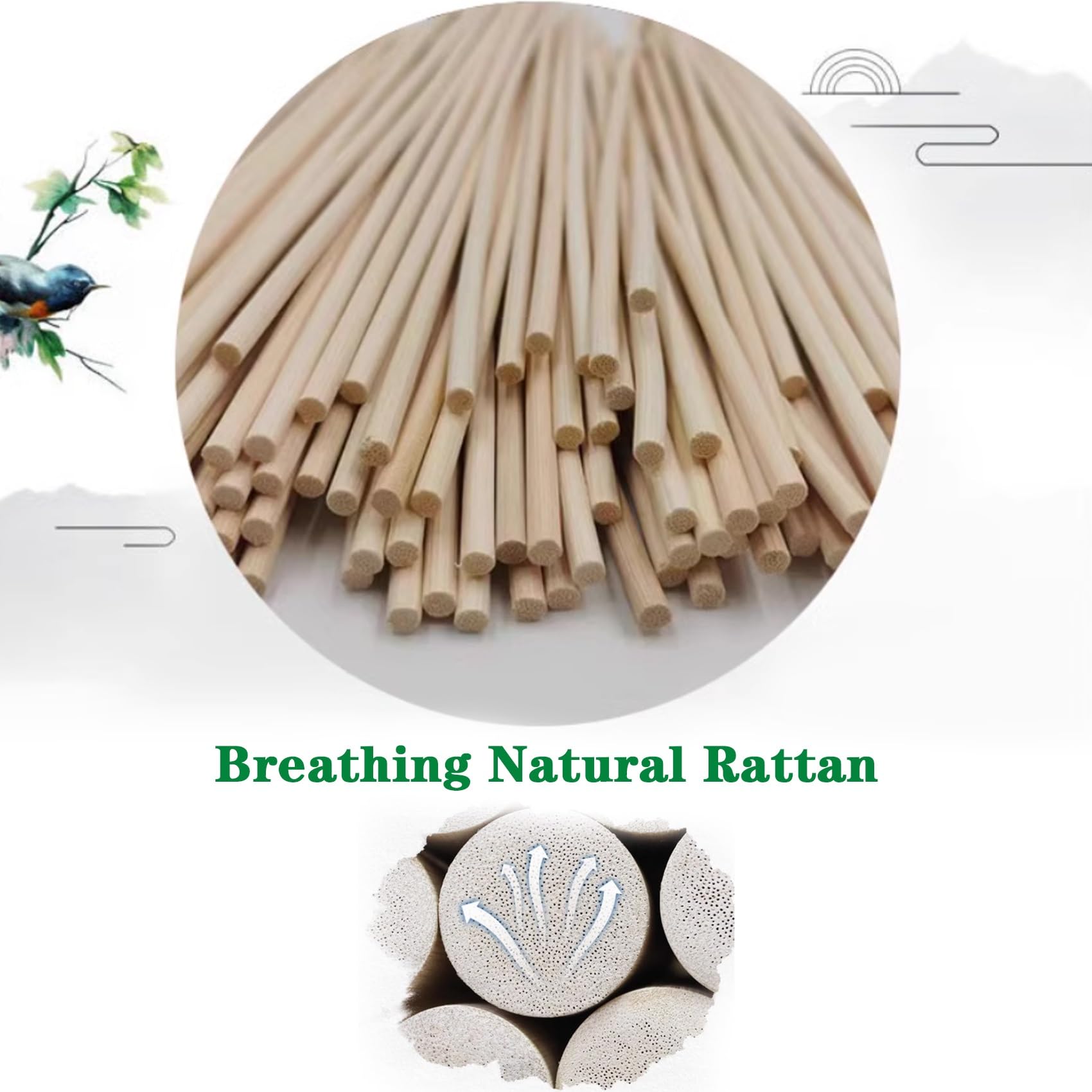 Naturalny rattanowy pasek naprawczy 4 mm, rolka 25 m do koszy meblowych, krzeseł i ławek ogrodowych, trwały materiał wiklinowy do samodzielnego wykonania projektów zewnętrznych, rękodzieła i dekoracji