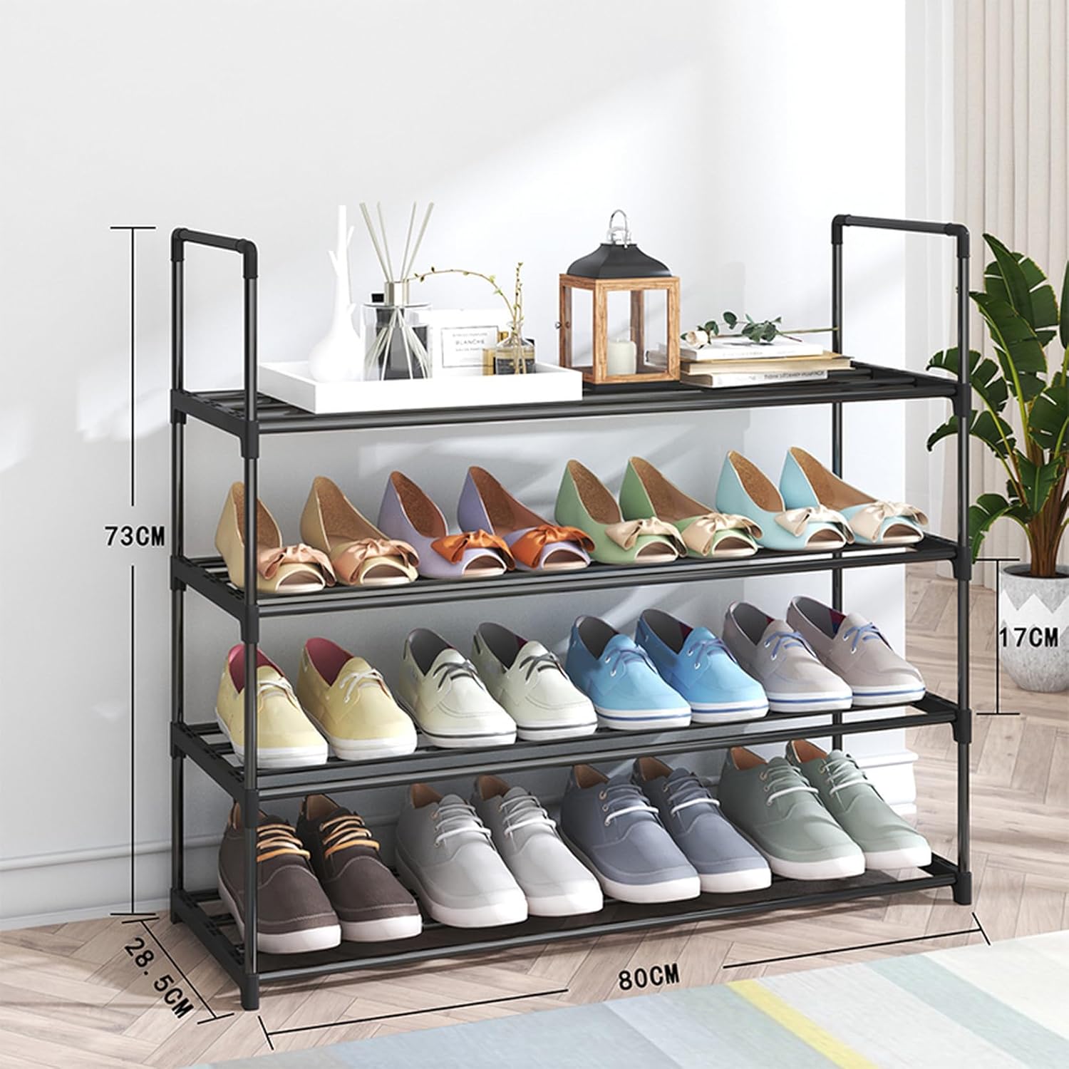 ★入手困難★【XCZYL】シューズラック スリム 組み立て式 靴箱 ブラック 靴棚 下駄箱 靴 収納 シューズボックス 玄関収納 下足箱 省 スペース 靴 ラ ビジネスシューズ 脱ぎ履き