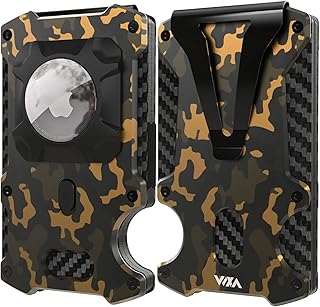 WXM Wallet for Men with AirTag Holder Credit slim Front Pocket Real Carbon Fiber