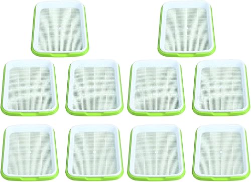 XMSound - Paquete de 10 bandejas para germinación de semillas, bandeja de germinación de semillas sin BPA, bandeja de vivero para plantar plántulas,