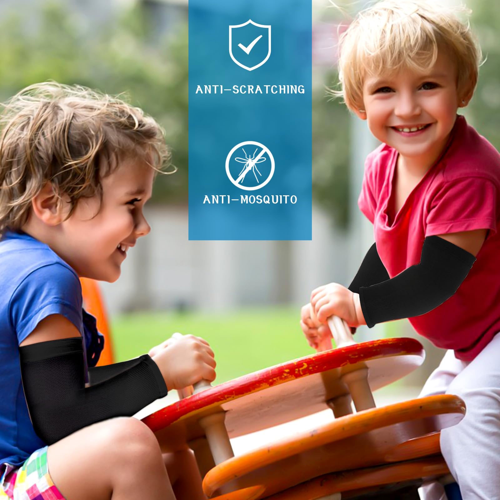Lot de 3 paires de manchons de sport pour enfants, respirants, pour l'été, anti-UV, protège-bras de jeu, pour garçons et filles, protège-bras de basket-ball
