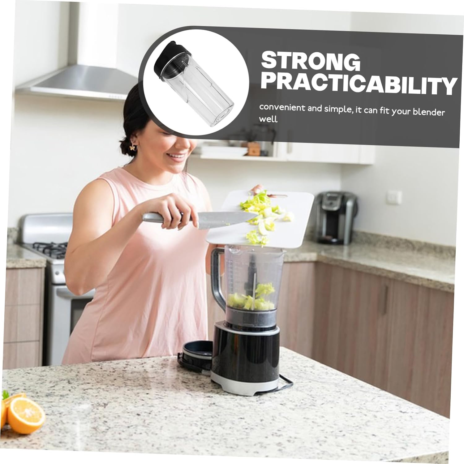 Garneck Blender Cup Lid Replacement for Pro Smoothie Cup Reusable Plastic Accessory
