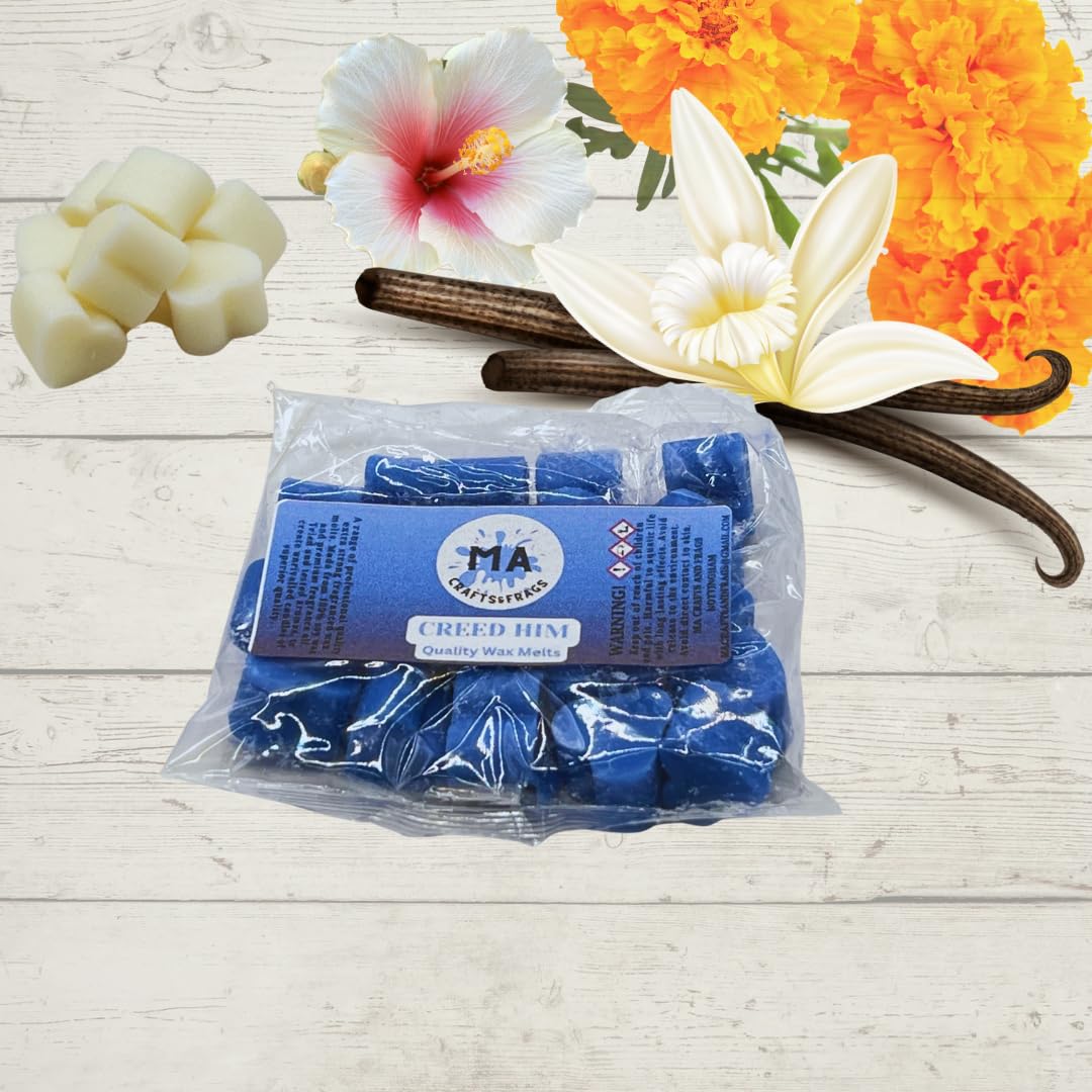 20 x Highly Scented Wax Melts Mini Hearts Handmade, Cruelty Free, Vegan Many fragrances (Creed for Him)