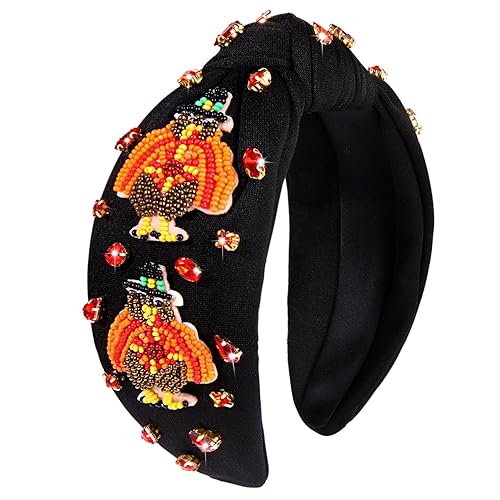 Miniatura 1 de mokkia Diadema de Acción de Gracias, accesorios para mujer, diadema con cuentas de pavo, diadema de cristal con diamantes de imitación, diadema