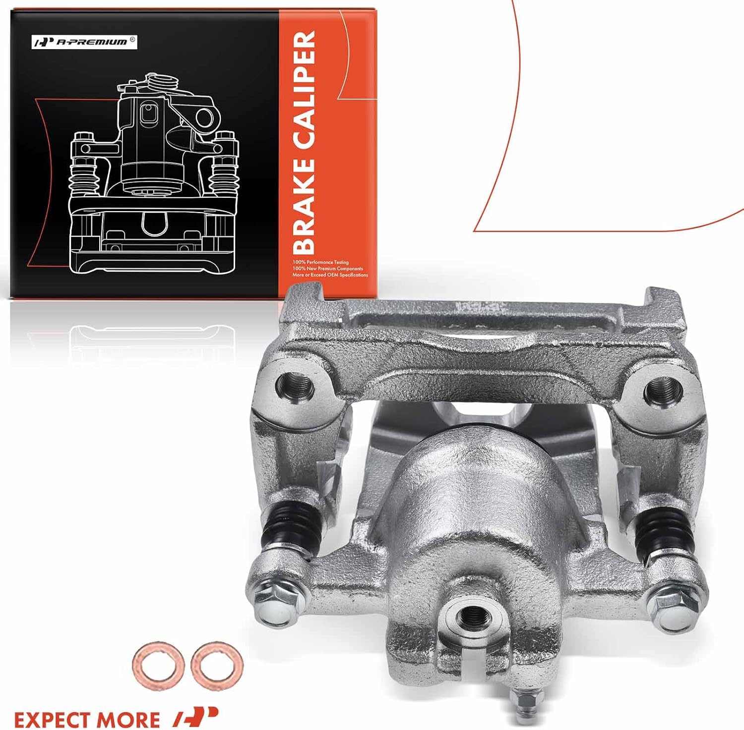 A-Premium Disc Brake Caliper Assembly with Bracket Compatible with Select Mazda Models - CX-9 2007 2008 2009 2010 2011 2012 2013 2014 2015, 3.5L 3.7L - Rear Right Passenger Side