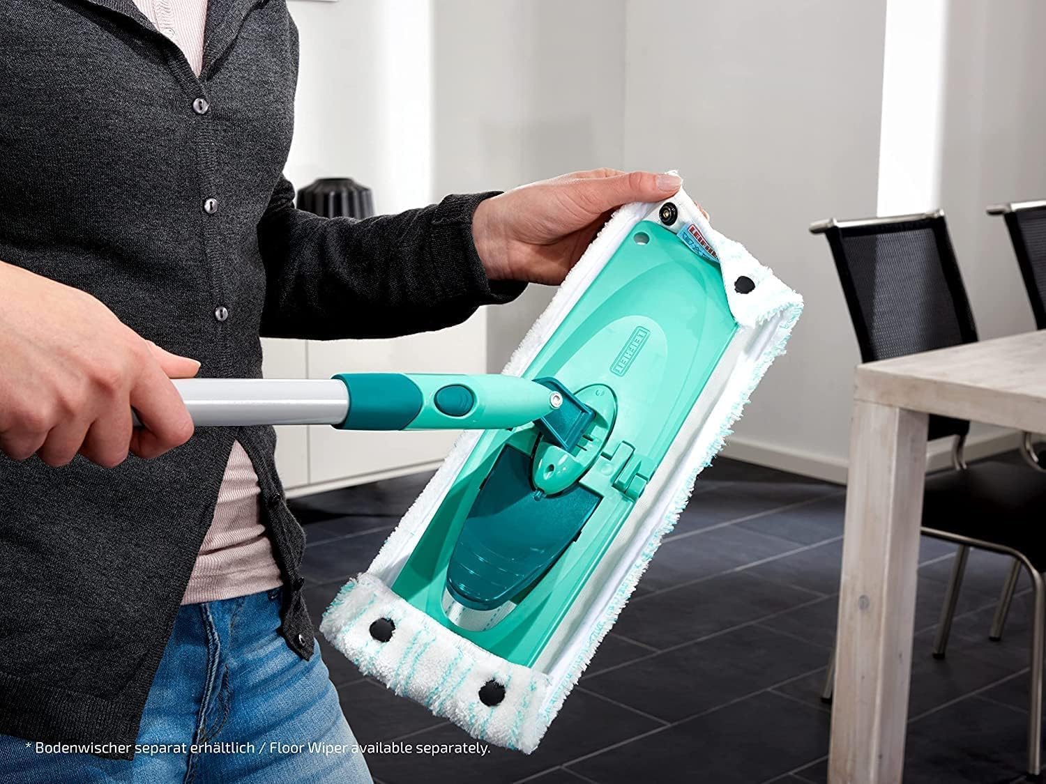 Leifheit Set de fregona rotatoria Clean Twist Disc Mop Ergo Mobile 2.0