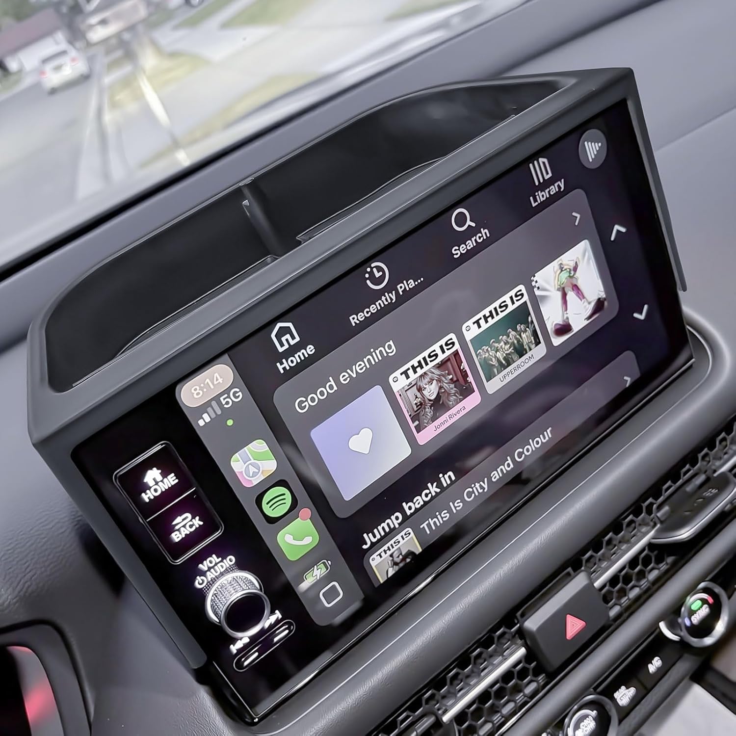 Dash Storage Tray Compatible with 2023-2026 Honda HR-V Interior Accessories, Center Console Dashboard Organizer Behind Screen Sunglasses Holder (Fit Both 7-inch & 9-inch Screen), Black