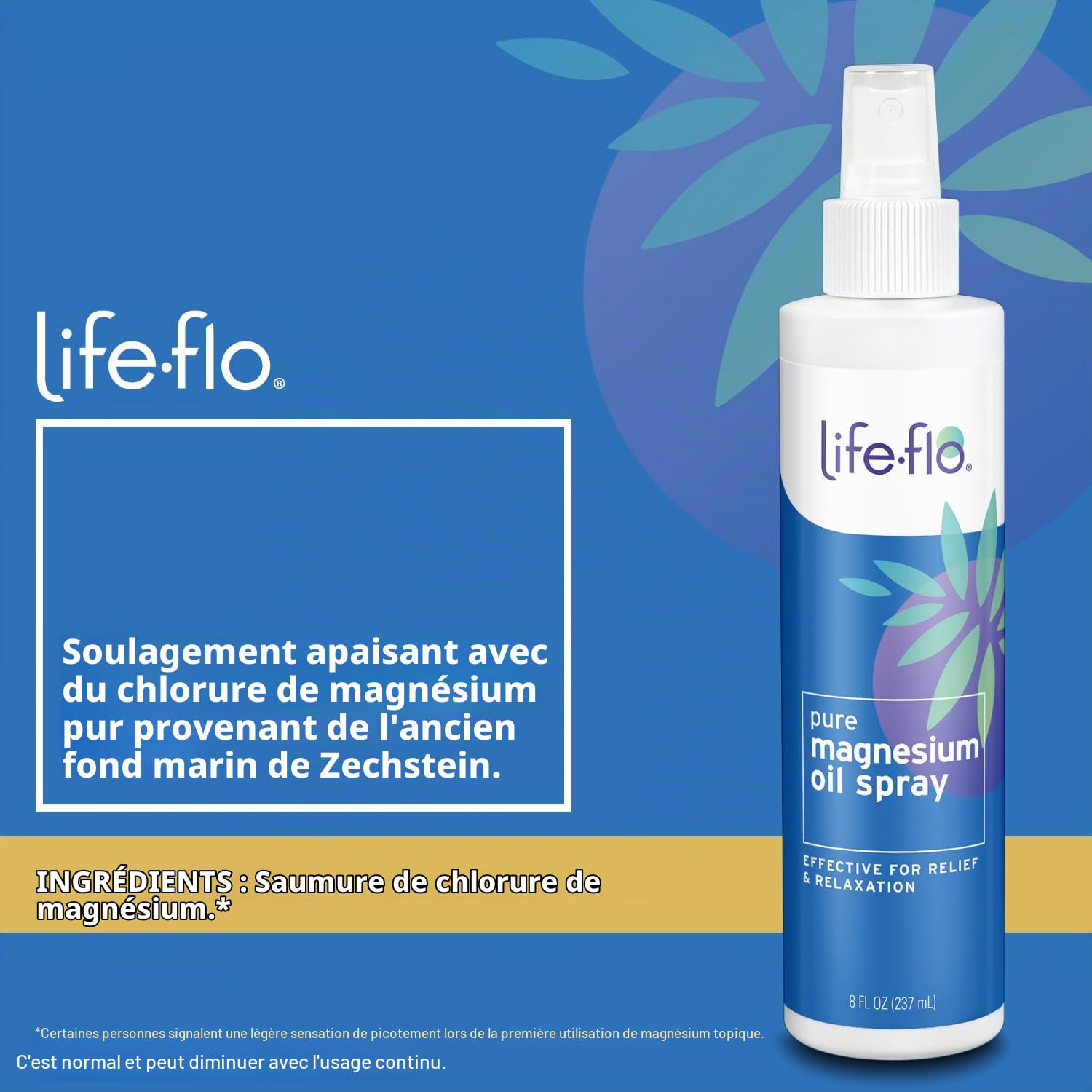 Life-Flo Pure Huile de magnésium, 226,8 gram