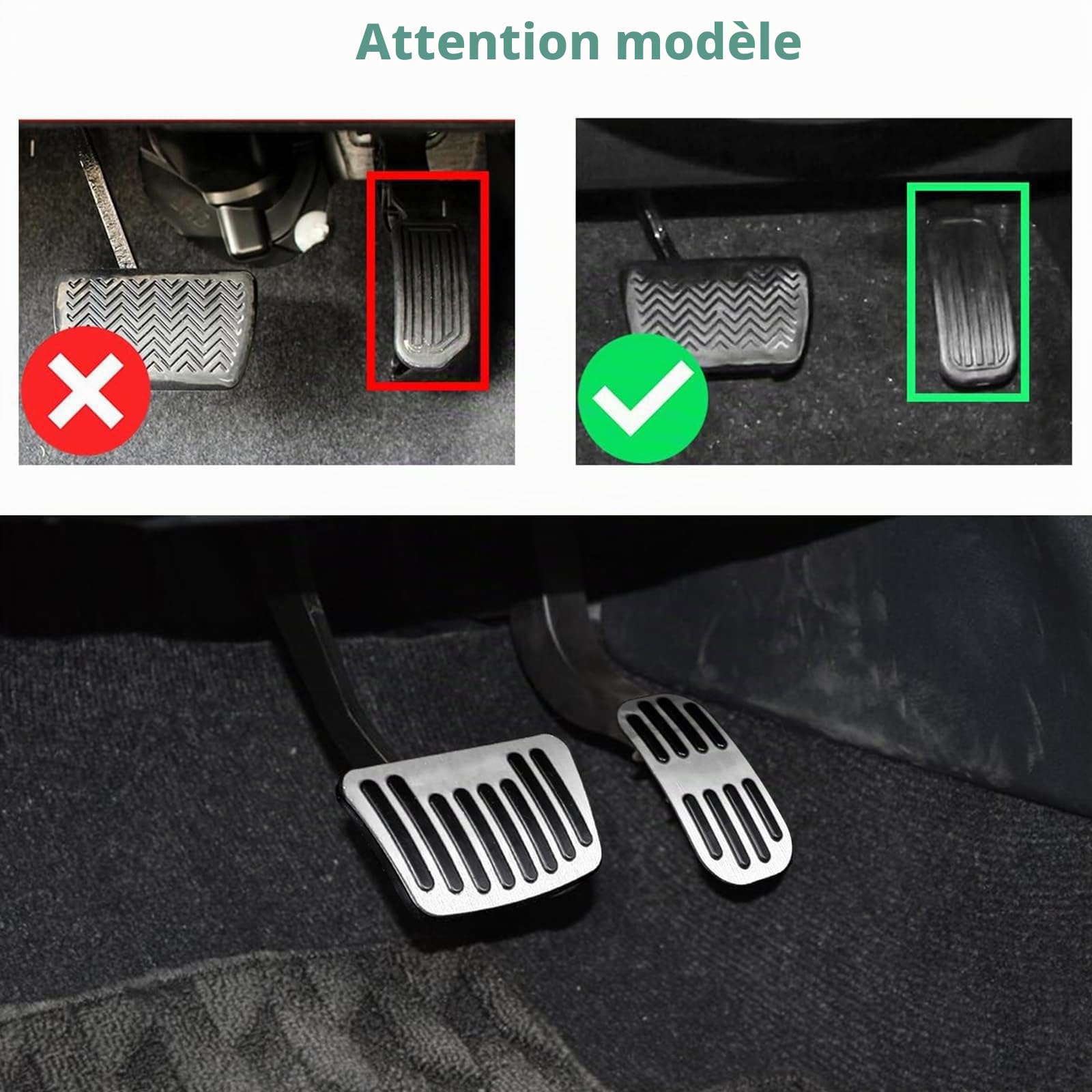 GAFAT Compatible avec Toyota C-HR 2026-2017/Yaris Yaris Cross 2026-20/Corolla E210 Corolla Cross 2026-18/Prius 26-15 Pédales pour Gaz et Frein, Capuchons de Couverture Pédales, [Automatique]