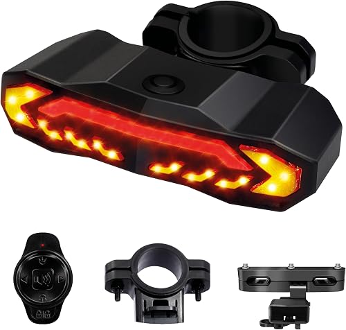 KIFLOW Rear Bike Light with Turn Signals & Anti-Theft Ala…