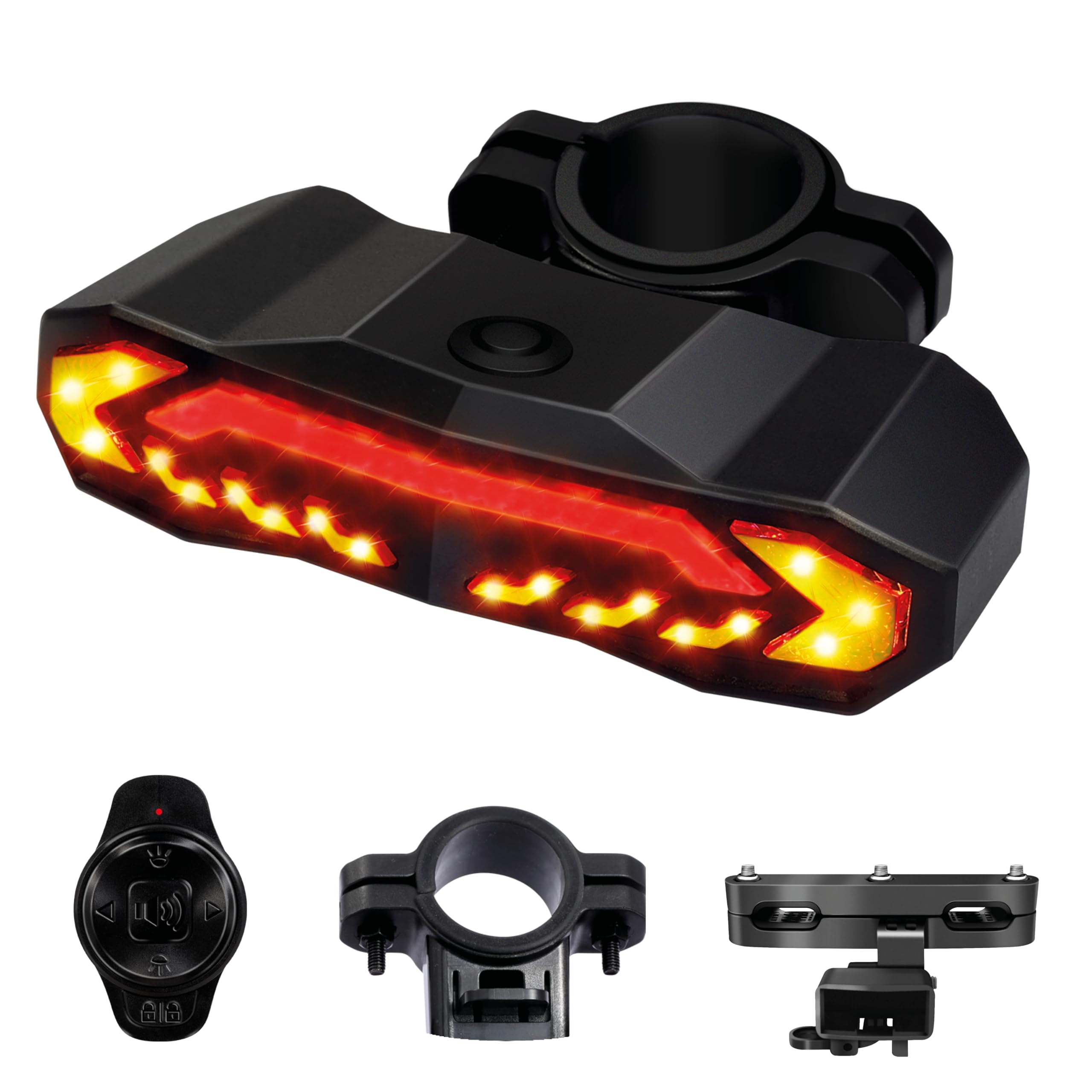 KIFLOW - Intelligentes LED-Sicherheitslicht für Fahrräder | Mit Funkfernbedienung | Automatische Bremsanzeige | Diebstahlalarm | Wasserdicht | Für Stadt, Pendeln & Freizeit