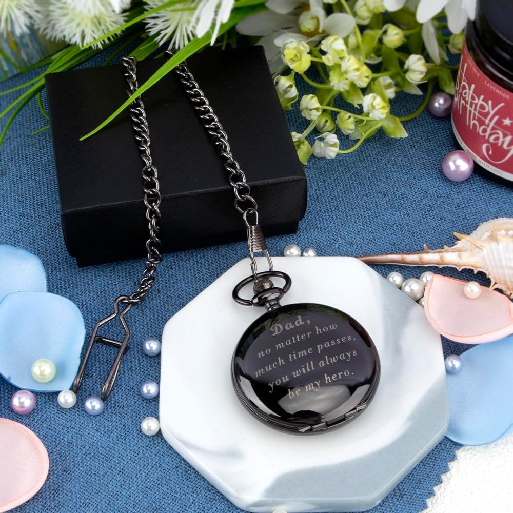 Dad Gifts,Gifts for Dad from Daughter Son,Dad Christmas Gifts,Birthday Christmas Gifts for Dad,Personalized Pocket Watch Presents for Dad,Dad Gifts for Christmas,Dad Valentines Day Father's Day Gifts