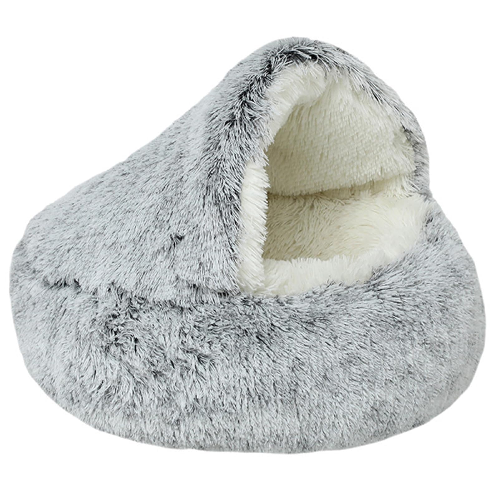Comodo Cuccia per in Peluche per Gatto, Lettino per Animali Domestici Cesto Letto Morbido e Lavabile con Bordi Rialzati per Cucciolo Coniglio Porcellino d'India e Gattino Ø 40cm
