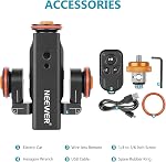 Neewer 3-Wheels Wireless Video Camera Dolly, 3-Speed Motorized Electric Track Rail Slider Dolly Car with Remote Control, Compatible with DSLR Camera, Camcorder, Gopro, iPhone, and Android Smartphone